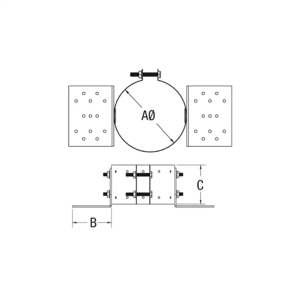 Drolet VOP0382 Roof Support for Vortex 3" Granule Vent