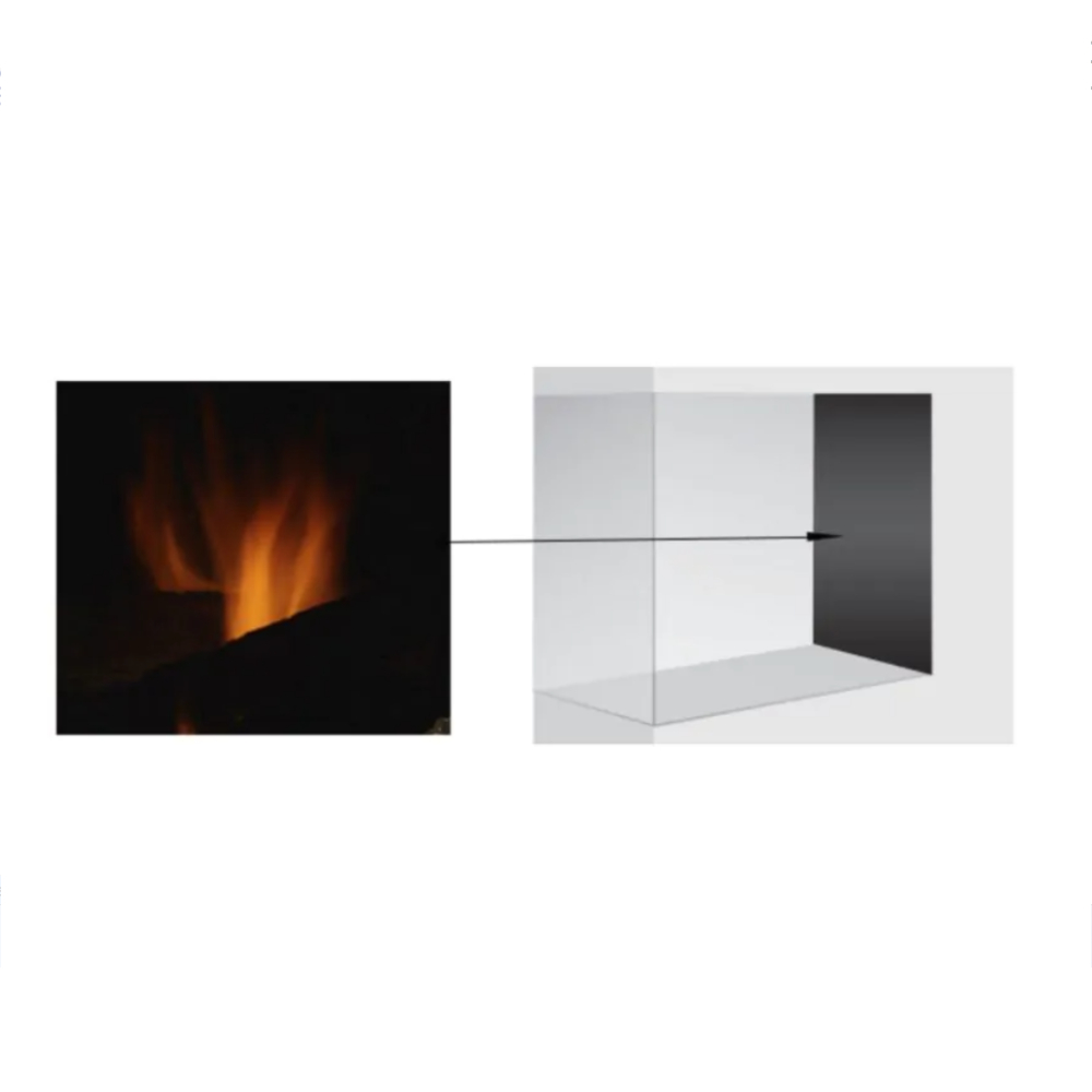 Majestic LINER-36PIER Reflective Black Glass Interior Panels For Peninsula