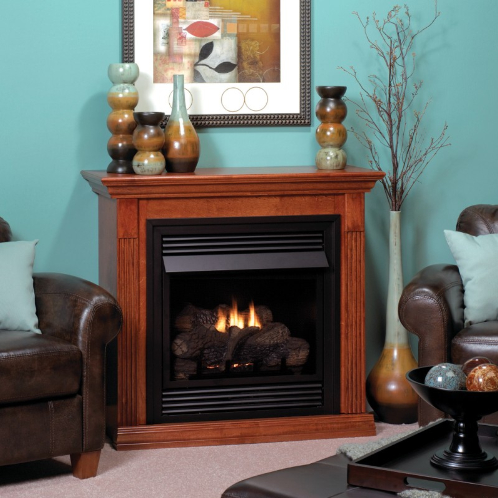 Empire VFD26FP30L10P Vail Vent-Free Deluxe 26" Propane Fireplace w/MV 10K Contour Burner