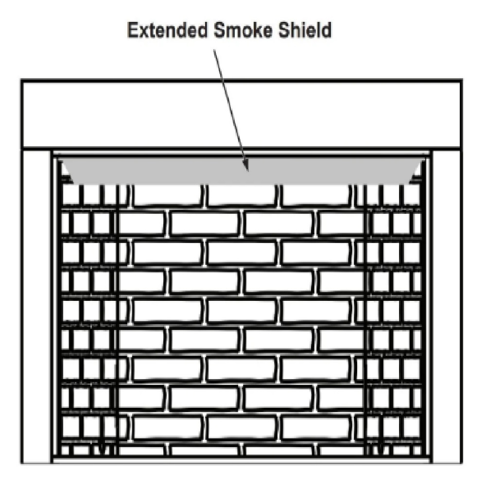 Majestic ODCTGWD-FSK42 Extended Smoke Shelf For Use When Unit Is Installed As A Freestanding Fireplace