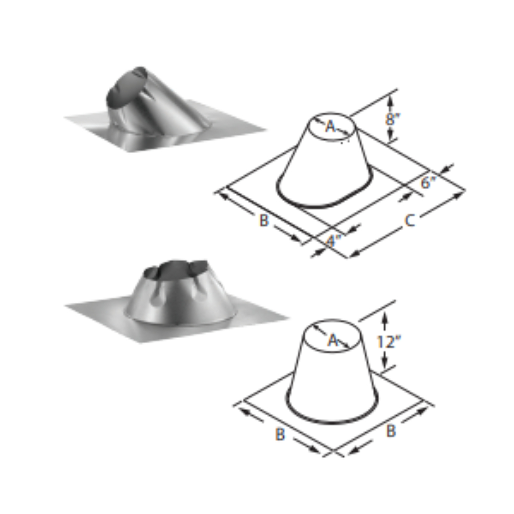Duravent 16DT-FF Flat Roof Flashing