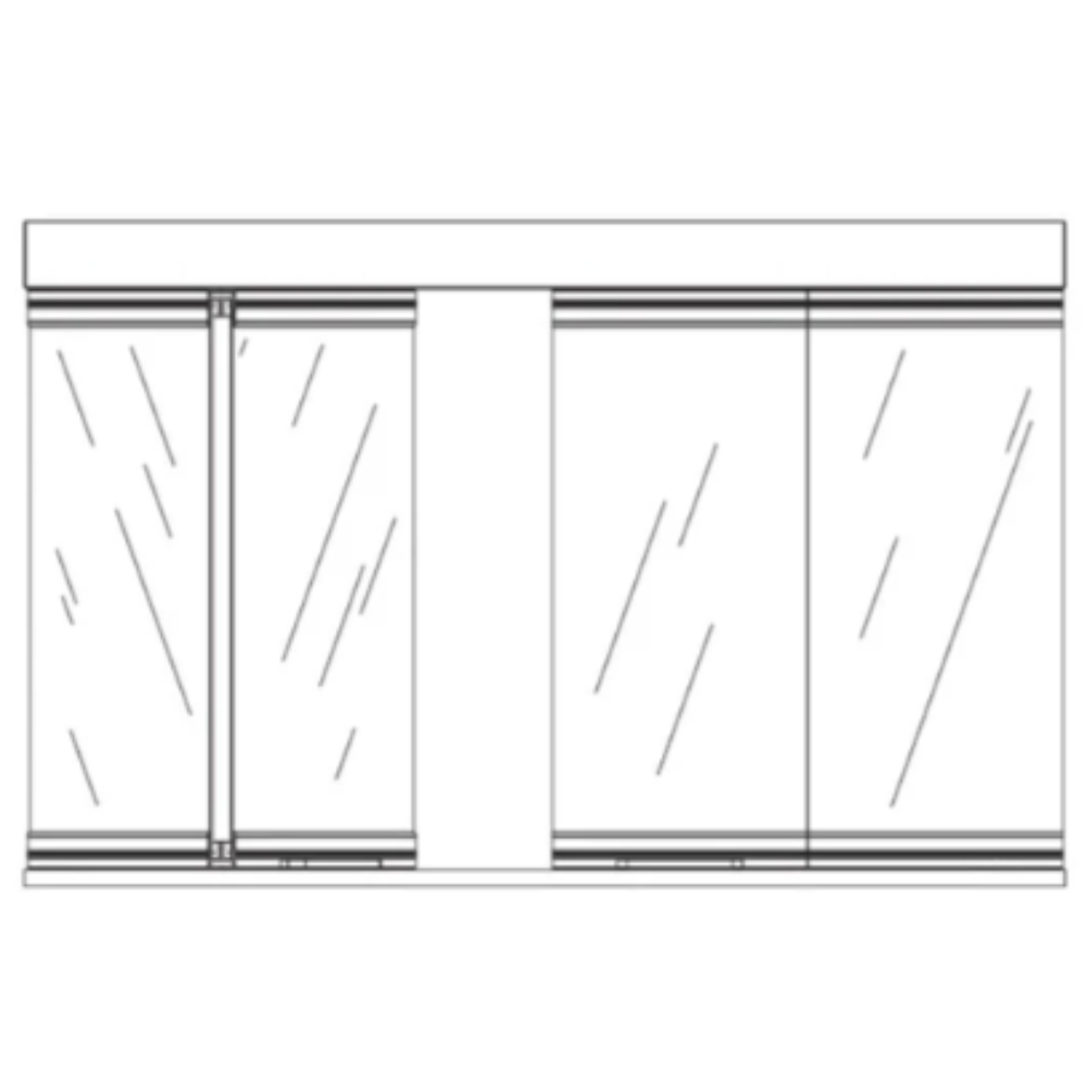 Empire BDB42BL Bi-Fold Glass Doors Black