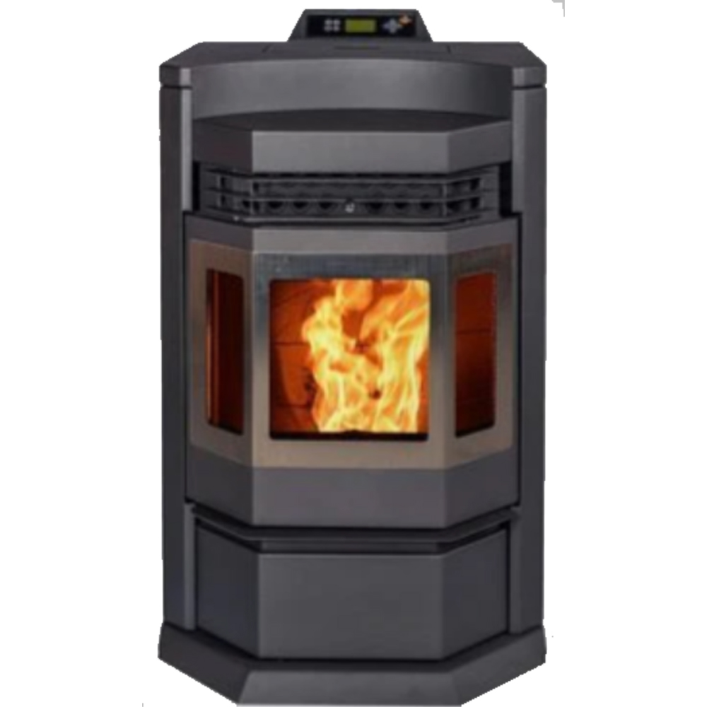 ComfortBilt HP22N-Black-SS Wood Pellet Stove w/Stainless Steel Trim