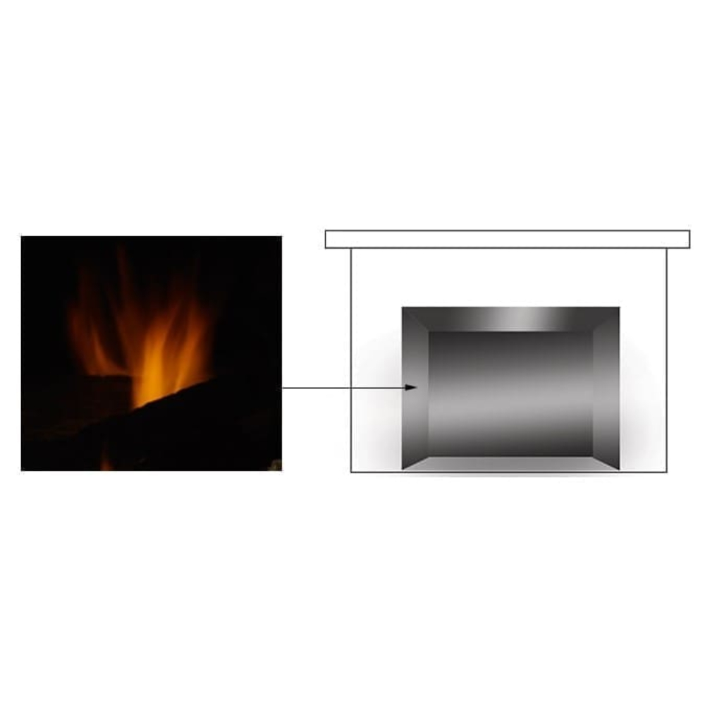 Majestic LINER-MOD35-BK Reflective Black Glass Liner For 35" Contemporary Units