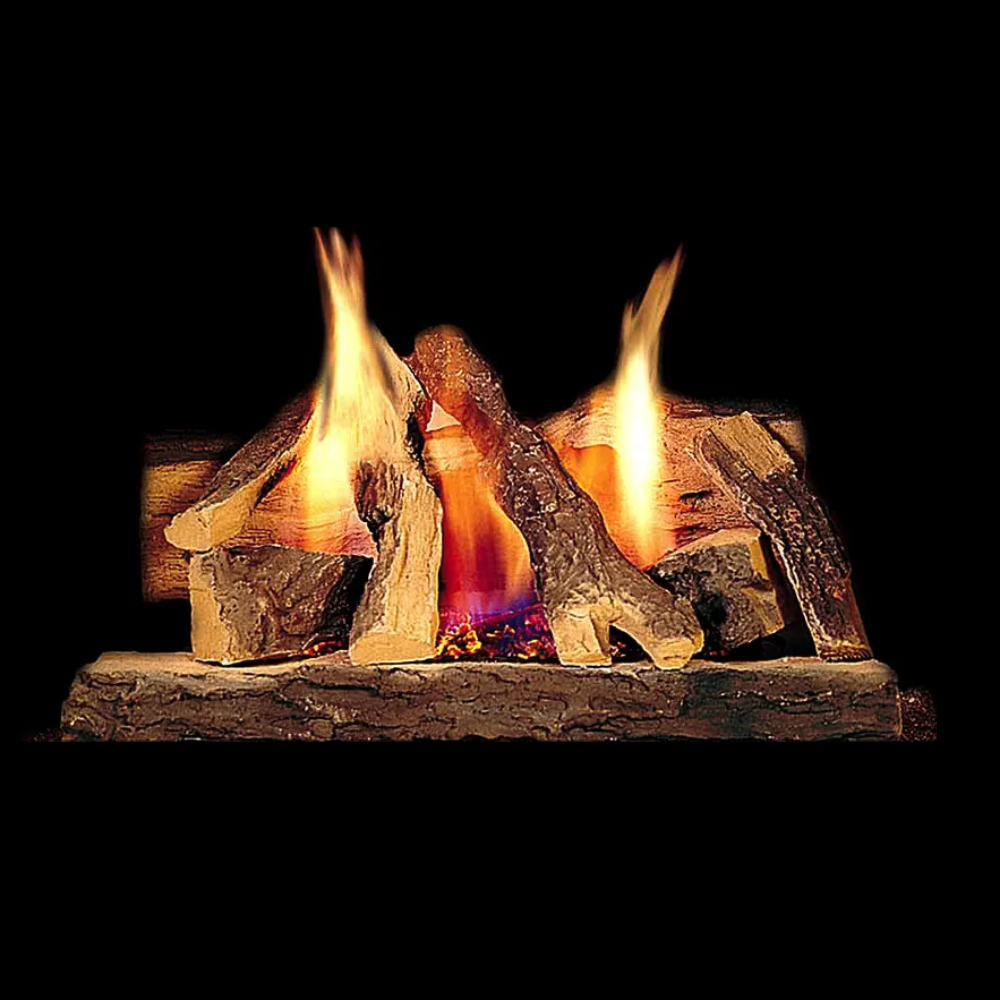 Majestic CFL-24NG-C 24" Campfire Fiber Gas Log Set W/SS Burner & hearth kit