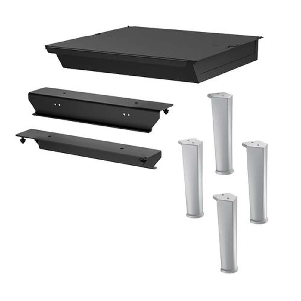 Drolet AC01187 Brushed Nickel Cast Iron Round Legs With Ash Drawer