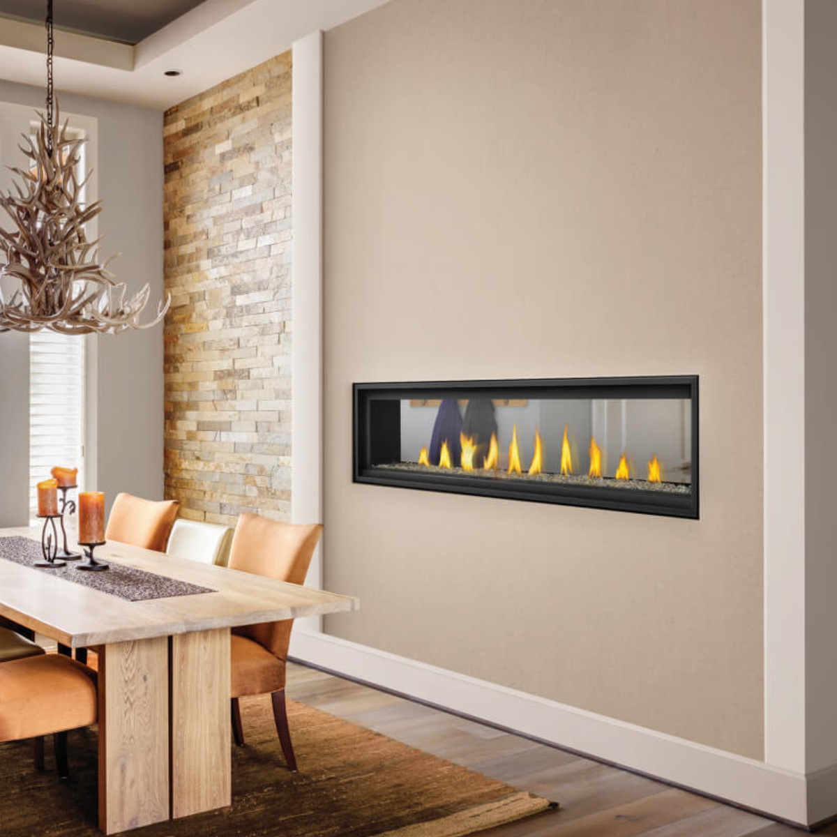 Napoleon LV74N2 Vector 74 See Through Direct Vent Natural Gas Fireplace w/Electronic Ignition