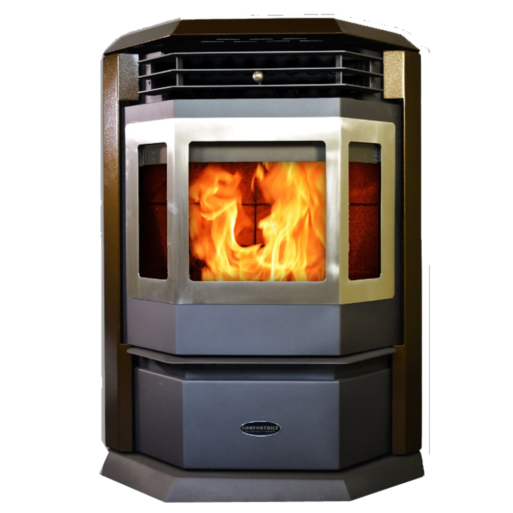 ComfortBilt HP22-Brown-SS Pellet Stove w/ Stainless Steel Trim