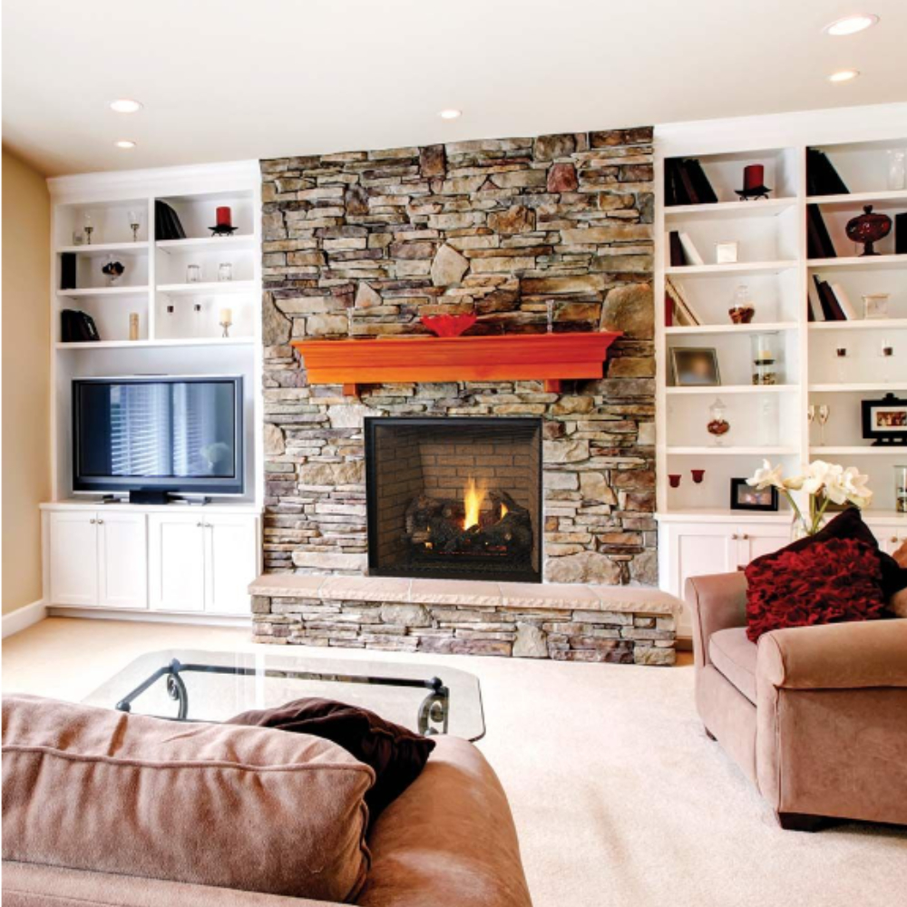 IHP Superior DRT6345TEN 45" DV NG Fireplace Electronic Top Vent Front View F2209