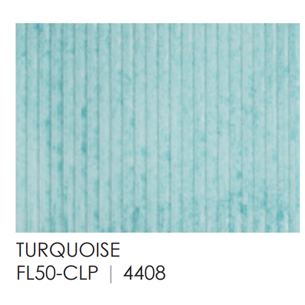 Enhance-a-Fire FL50-CLP 4408 Turquoise 1/2” Flute 36” x 24.5” 5/8” Thick Architectural Fiber Panels 2-Set