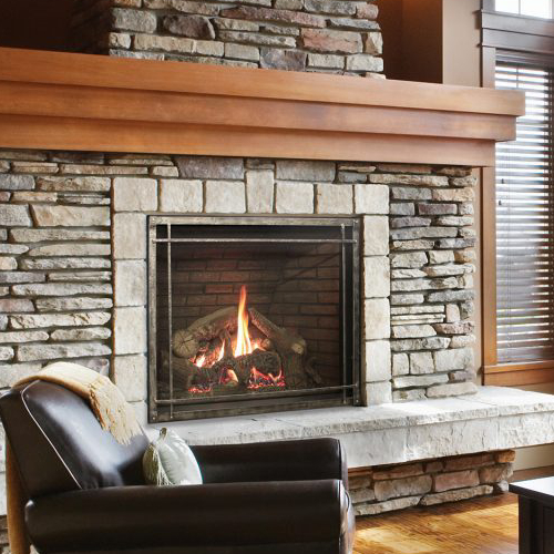 Empire DVCT40CBP95P Rushmore Clean-Face DV 40" Propane Fireplace w/TruFlame Tech