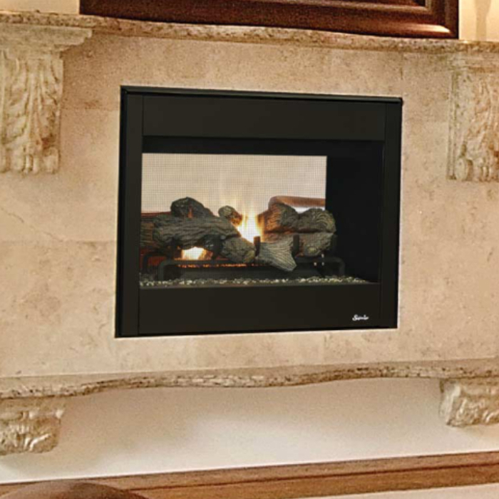 IHP Superior DRT35STDEN 35" DV See-Through Fireplace w/Electronic Ignition F1407
