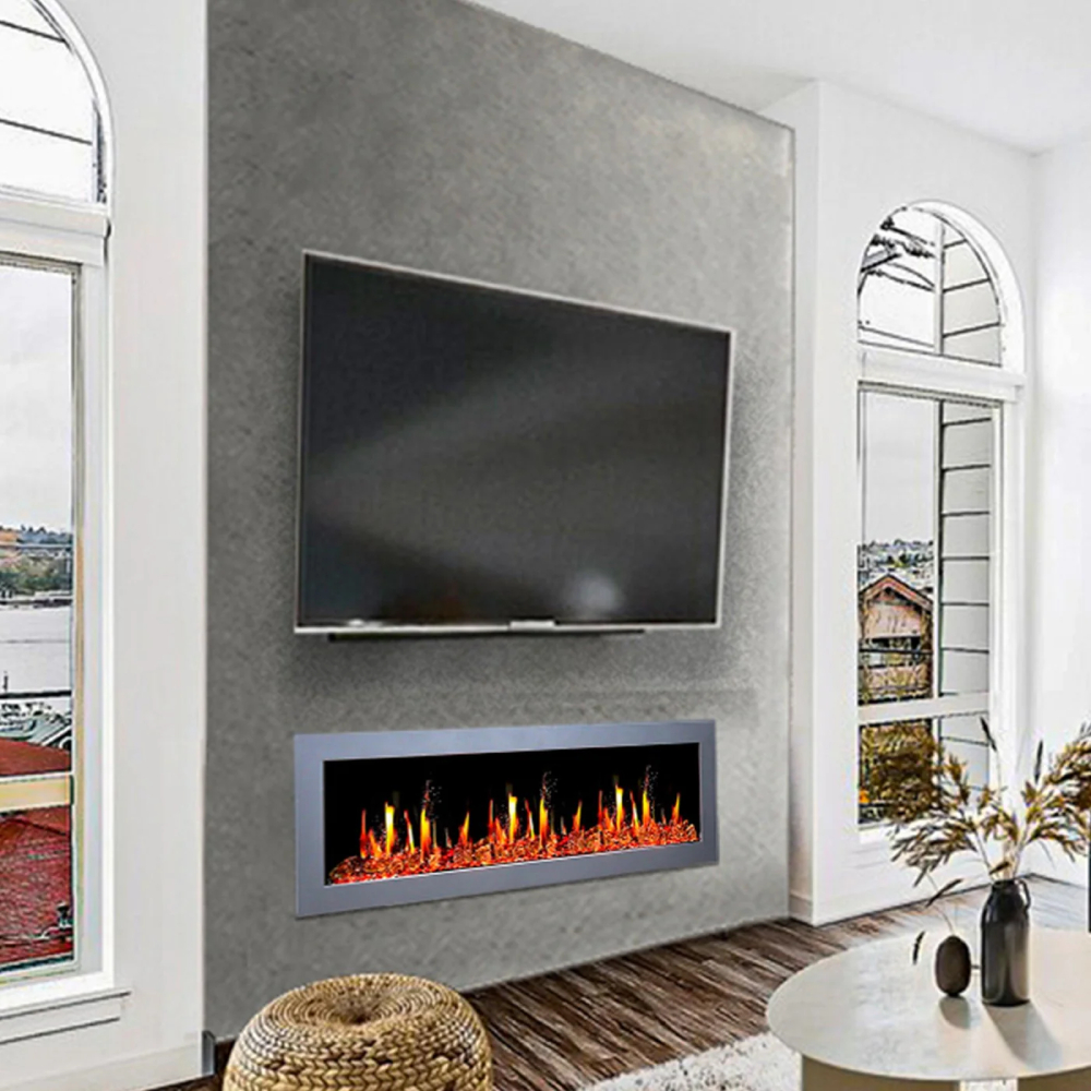 Litedeer Homes ZEF58VS Gloria II 58" Smart Wall Mount Electric Fireplace