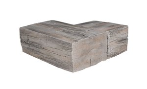 Lexington Hearth 7440 HB-CO-LH-WG Hayloft Beam Weathered Grey Corner Mantel