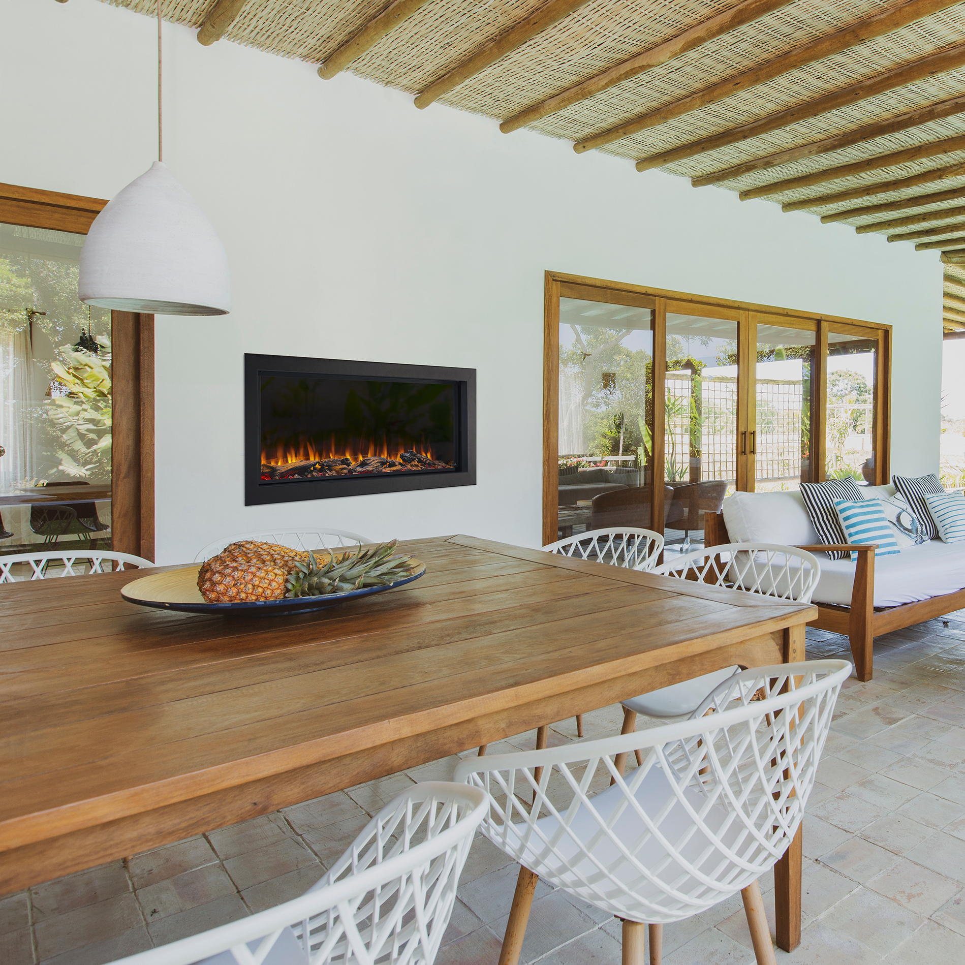 SimpliFire SF-OD43 Forum 43" Linear Outdoor Electric Fireplace