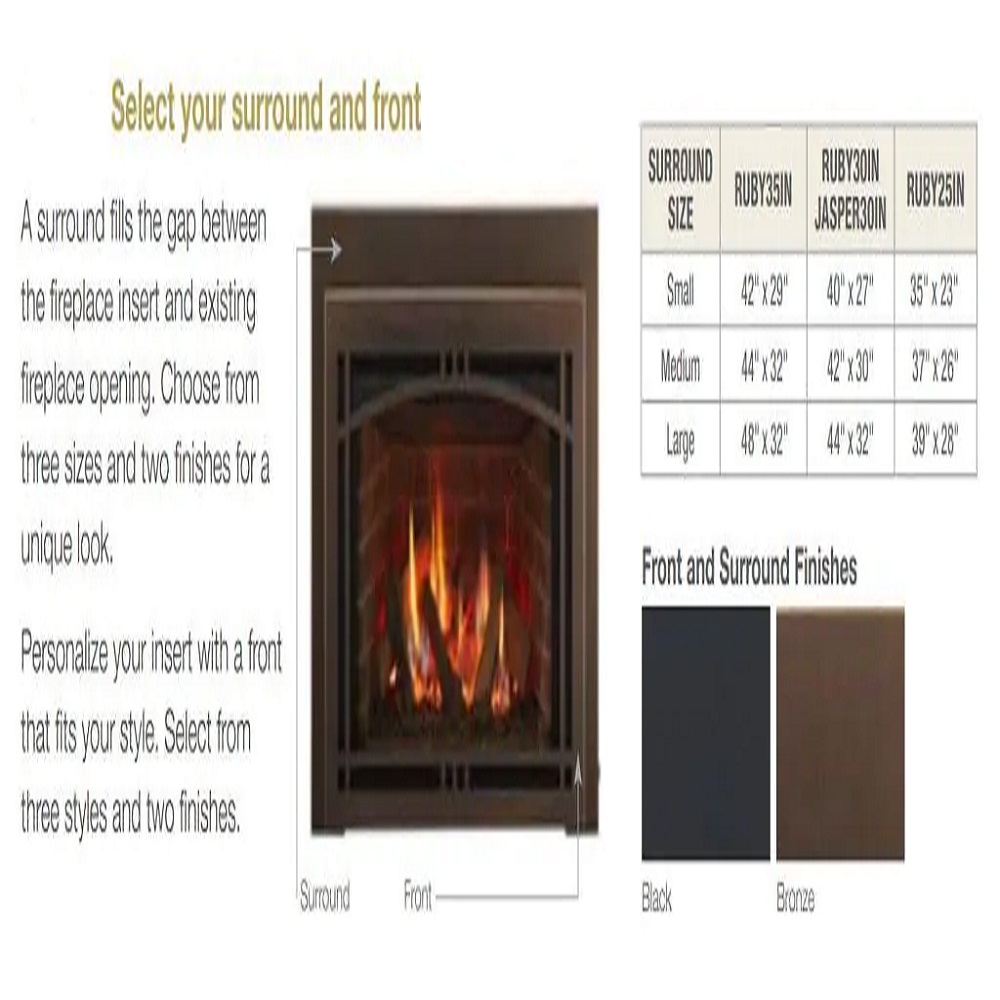 Majestic CSFI35NB Clean 35" Screen Front New Bronze