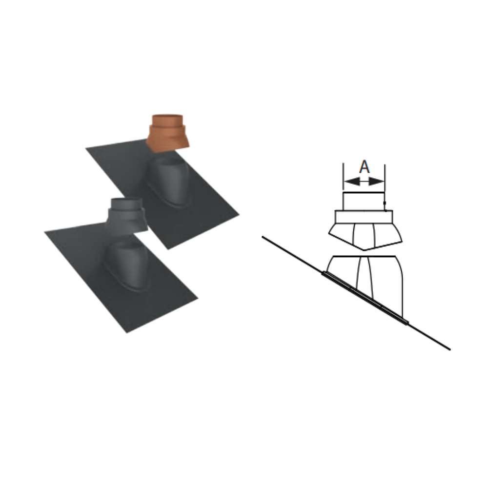 Duravent 2PPS-F12 Adjustable Roof Flashing (Polypropylene)