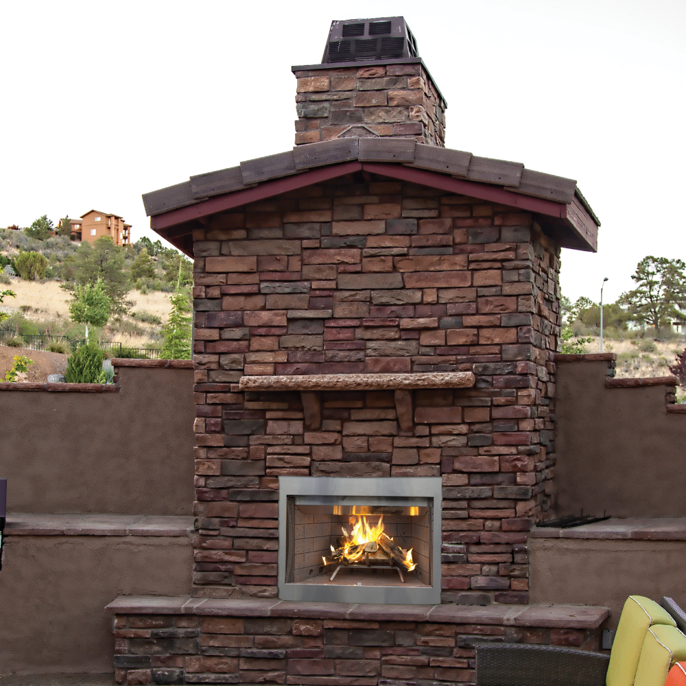 IHP Superior WRE3042WS 42" Fireplace White Stacked Refractory Panels fireplace F0453