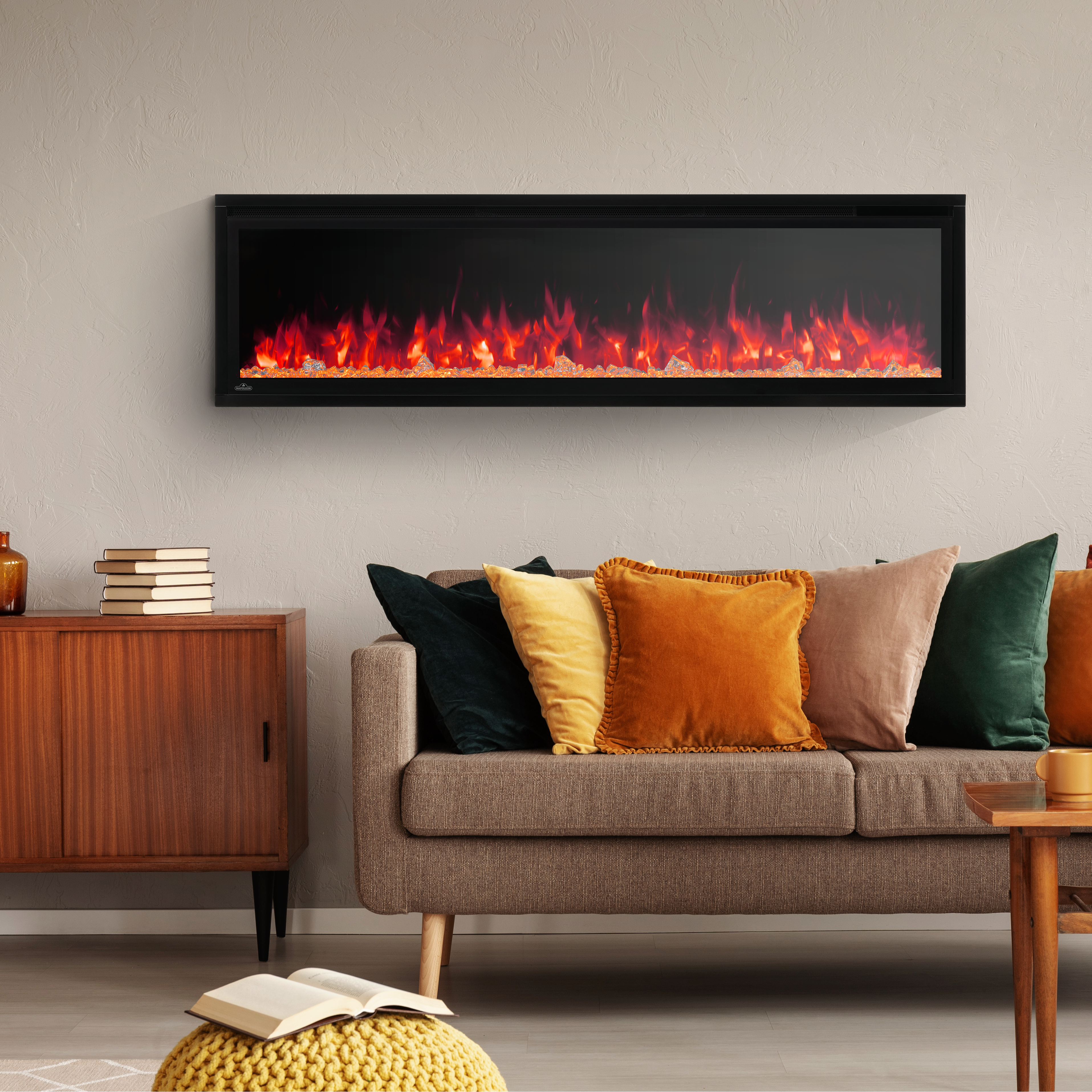 Napoleon NEFL60CFH-1 Entice 60'' Wall-Hanging Electric Fireplace