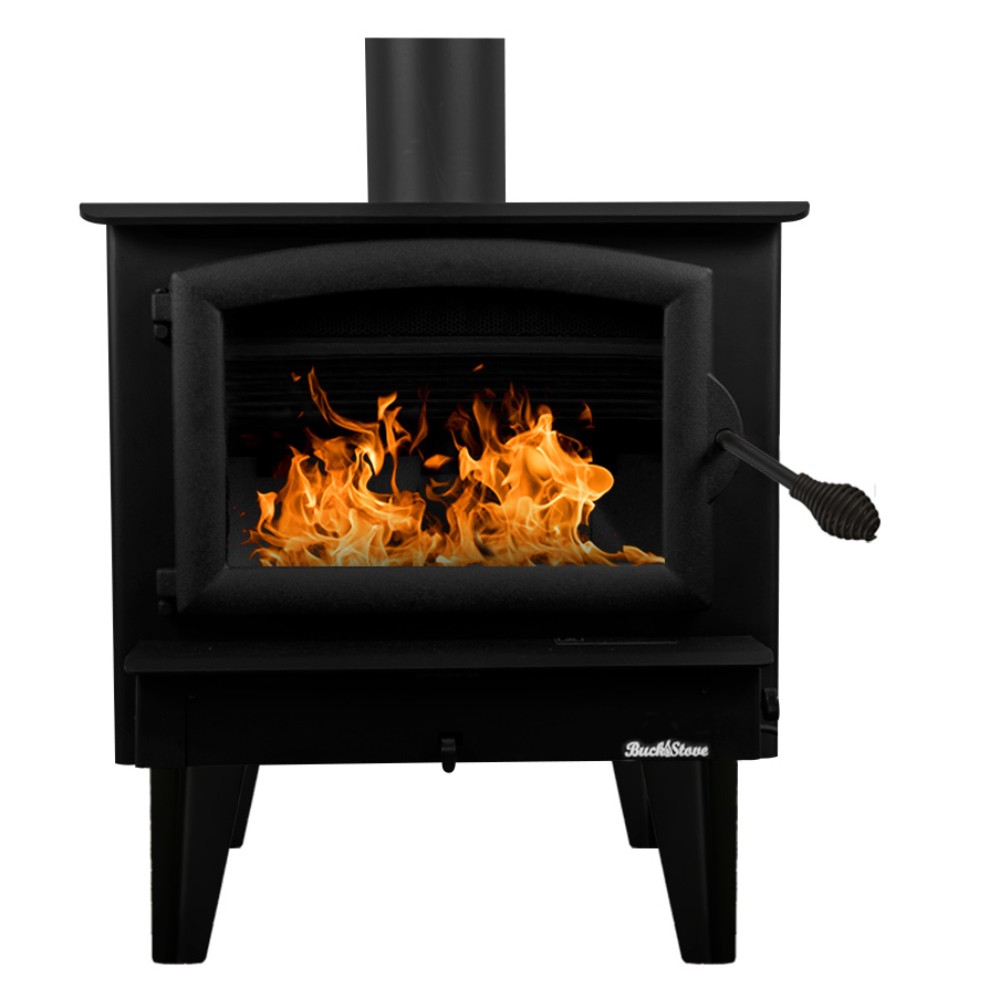 Buck Stove FP74 Model 74 FreeStanding Non-Catalytic Wood Stove with Black Door