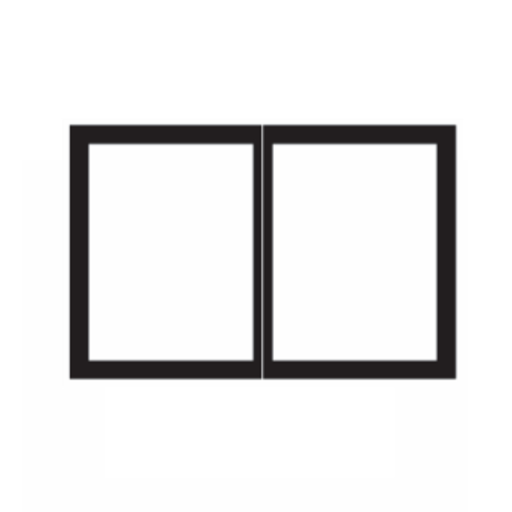 Empire DVDB36CBL Rectangle Black Door Set