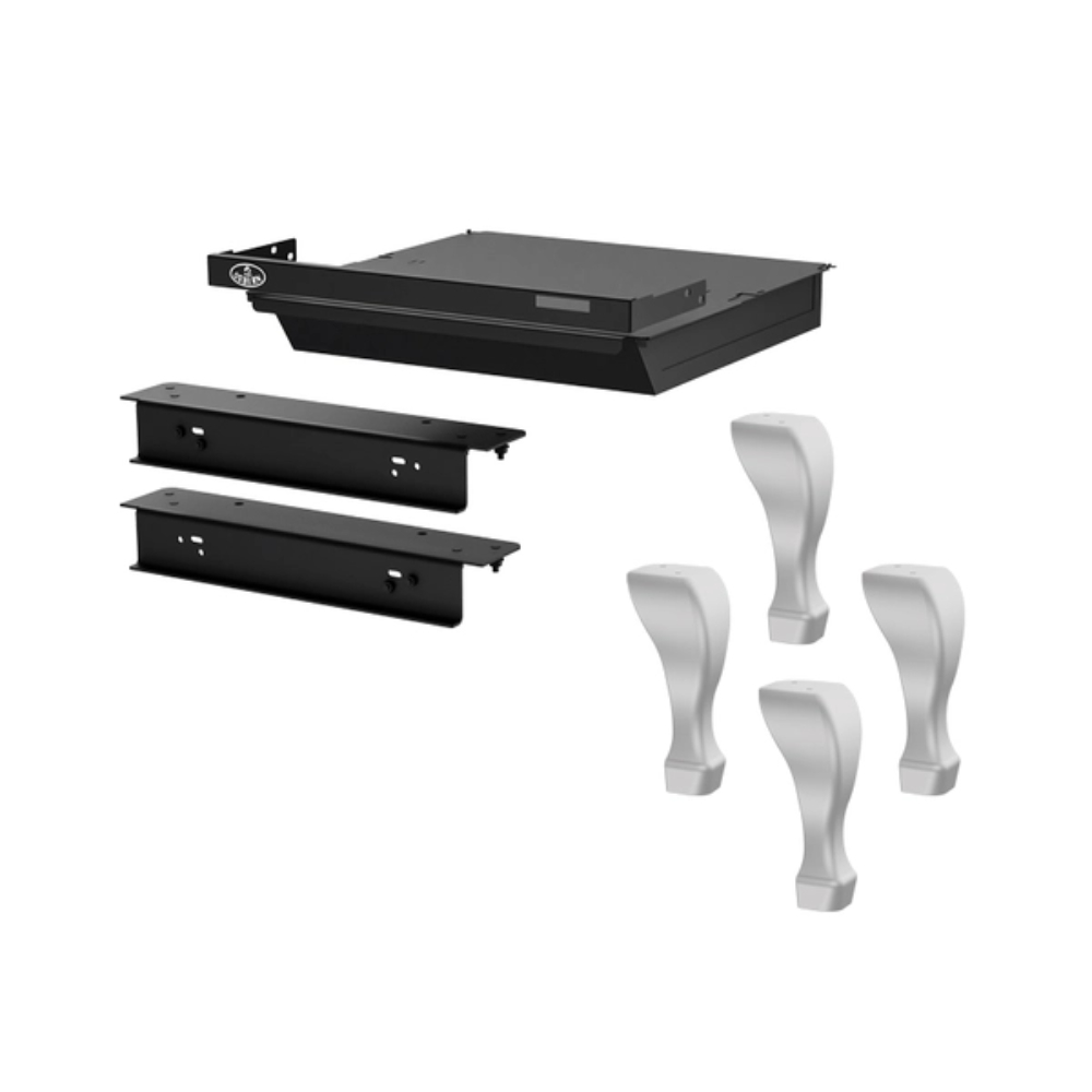 Osburn OA10228 Brushed Nickel Cast Iron Traditional Legs With Ash Drawer