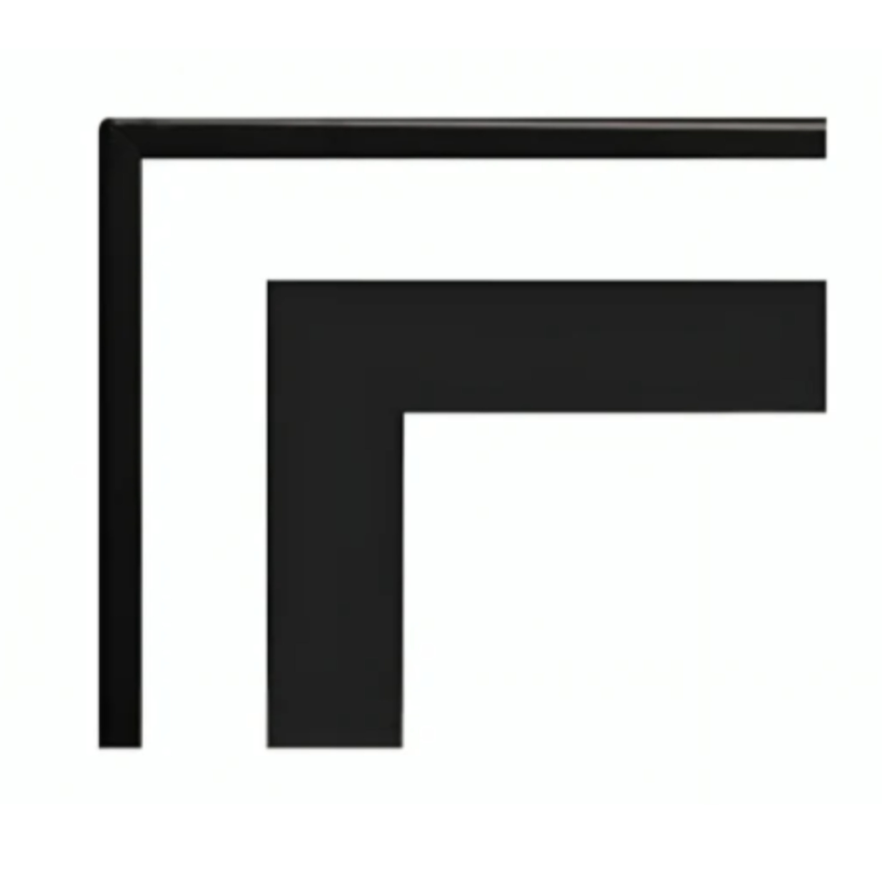 Empire DF722VBL Matte Black 1.5-in. Beveled Frame