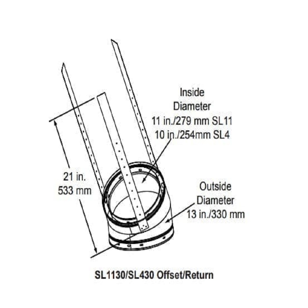 Majestic SL1130 30 Degree elbow (offset and return)