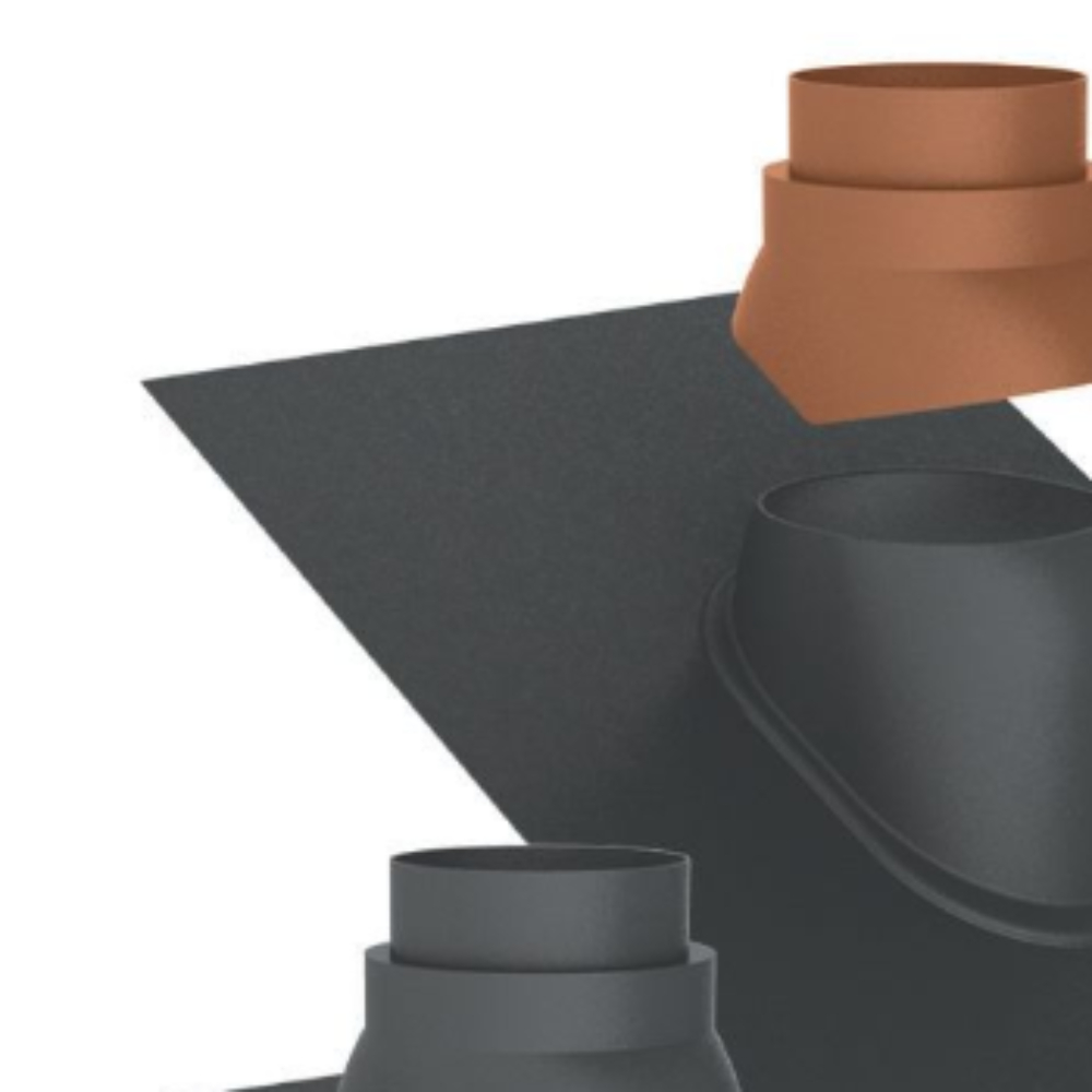 Duravent 2PPS-F12-TC Adjustable Roof Flashing, terra-cotta 5/12-12/12 pitch