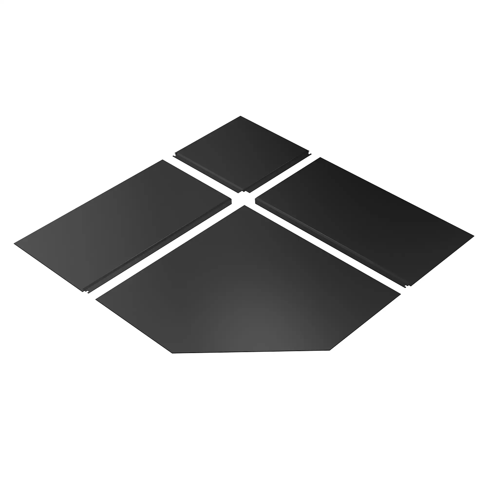 Drolet AC02790 BLACK STEEL HEARTH PAD 60" - CORNER
