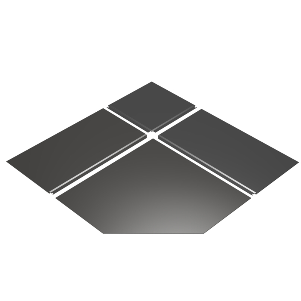 Osburn AC02790 Black Steel Hearth Pad 60'' - Corner