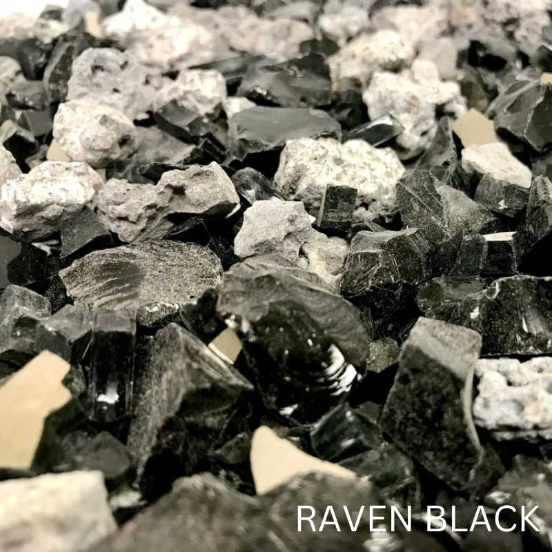 Enhance-a-Fire RB-MM 4504 Raven Black Kaleidoscope Glass