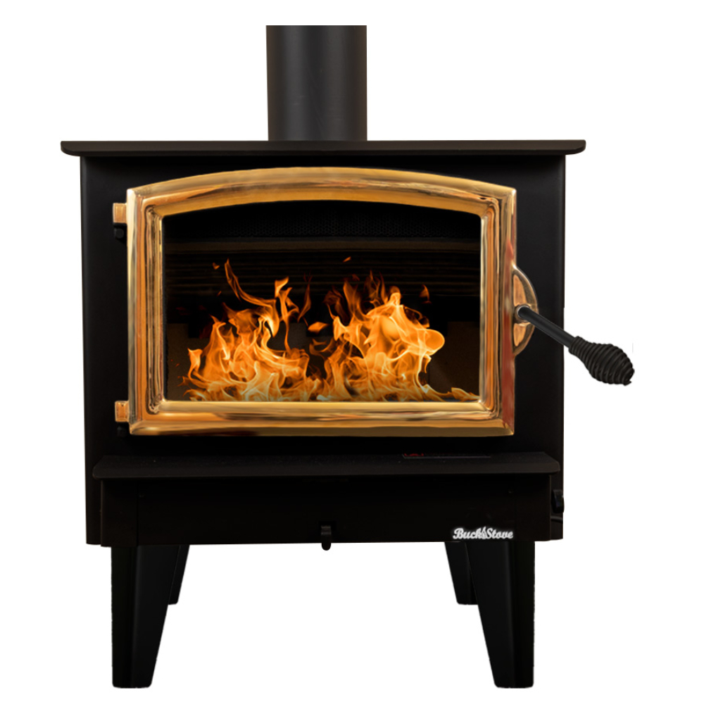 Buck Stove FP74G Model 74 FreeStanding Non-Catalytic Wood Stove with Gold Door