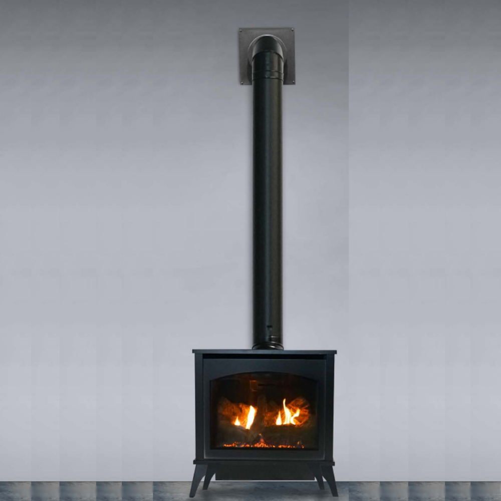 Empire DVP20MS30FP Spirit DV Small Propane Steel Stove Millivolt Slope Glaze Burner and Log Set