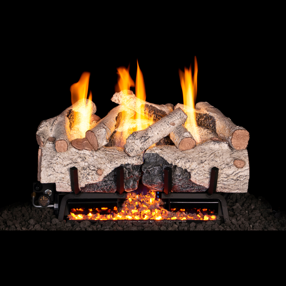 Realfyre CHAB-24 24'' Charred Alpine Birch Log set