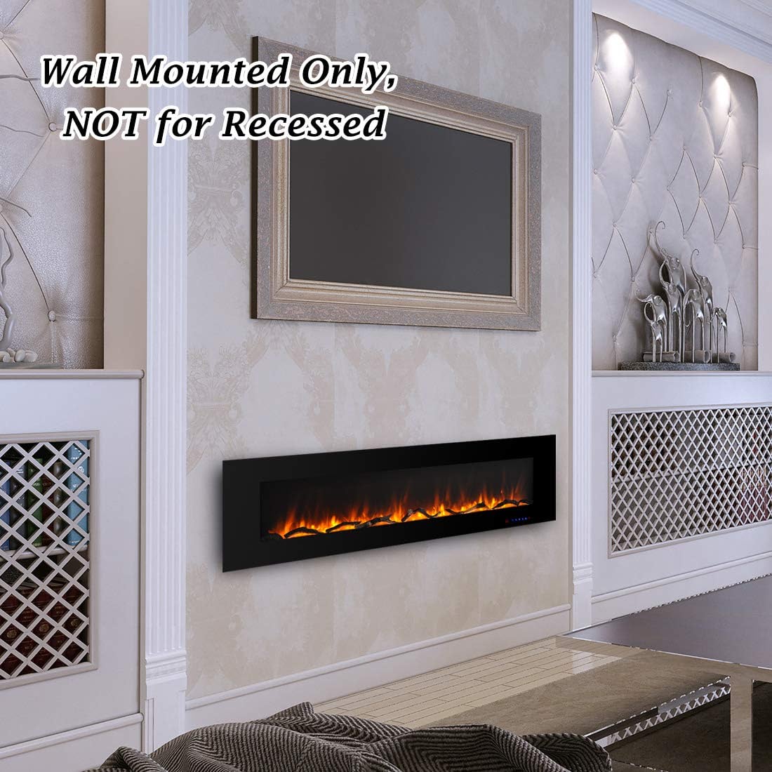 Luxstar WM72 72" Wall-Mounted Electric fireplace