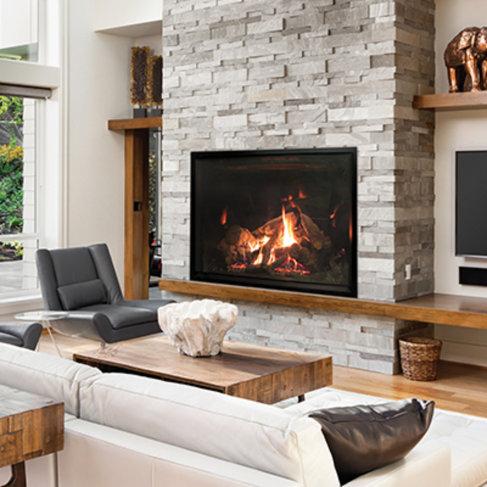 Empire DVCT50CBP95P Rushmore Clean-Face DV 50" Propane Fireplace w/TruFlame Tech
