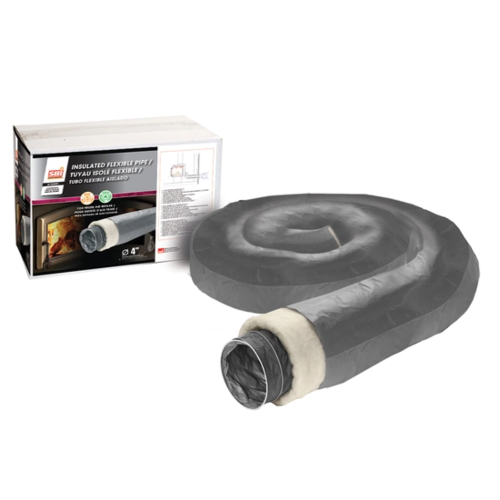Osburn AC02091 10' Insulated Flex Pipe For 4"Dia Fresh Air Intake