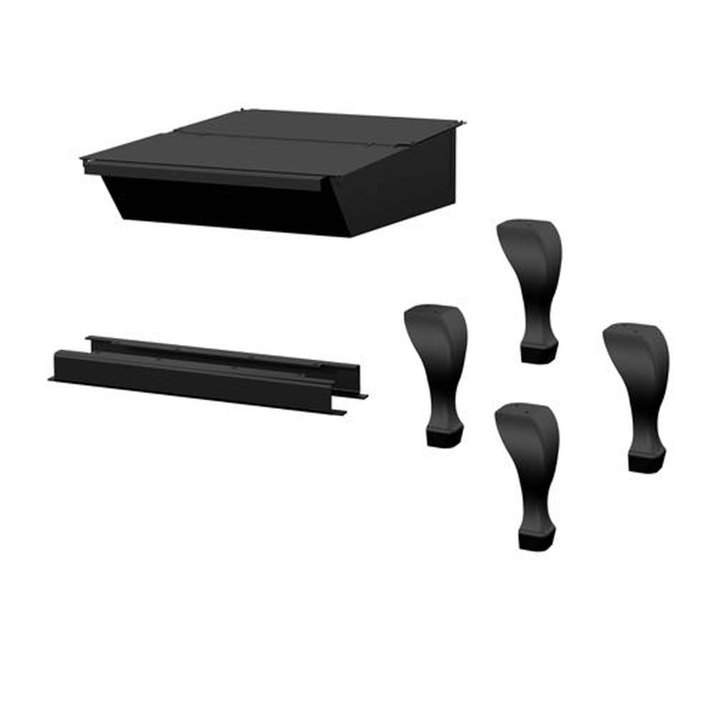 Drolet AC01383 Black Cast Iron Legs Kit With Ash Drawer