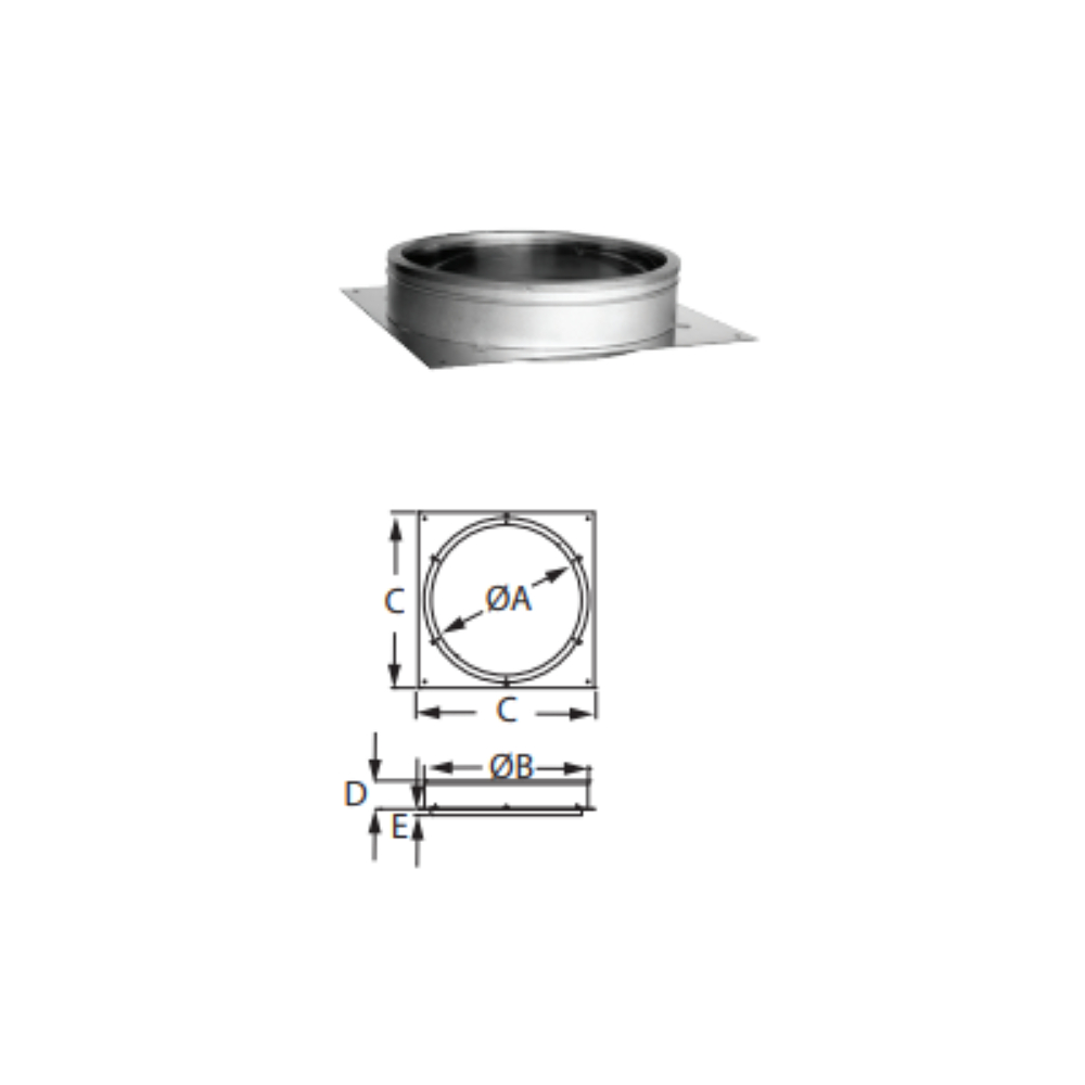 Duravent 16DT-AP Anchor Plate