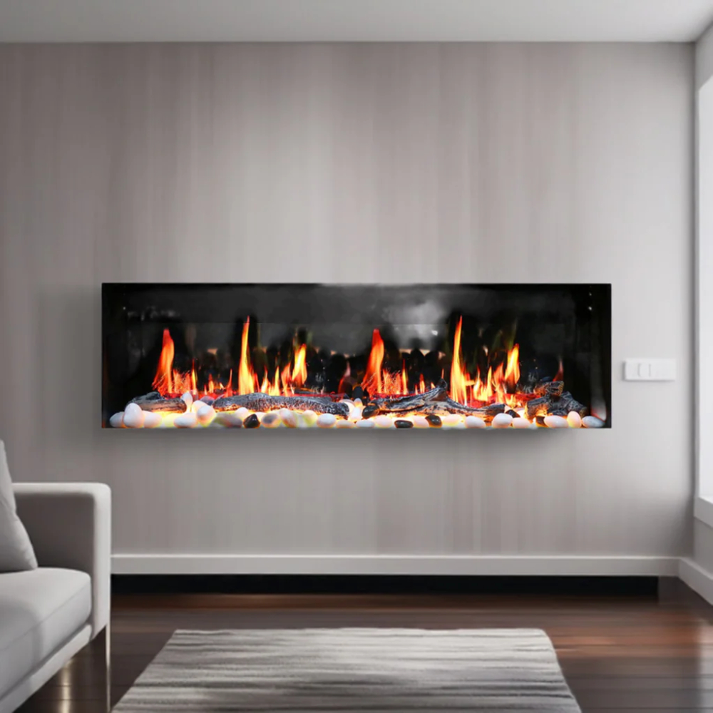 Litedeer Homes ZEF78VS Gloria II 78" Smart Wall Mount Electric Fireplace