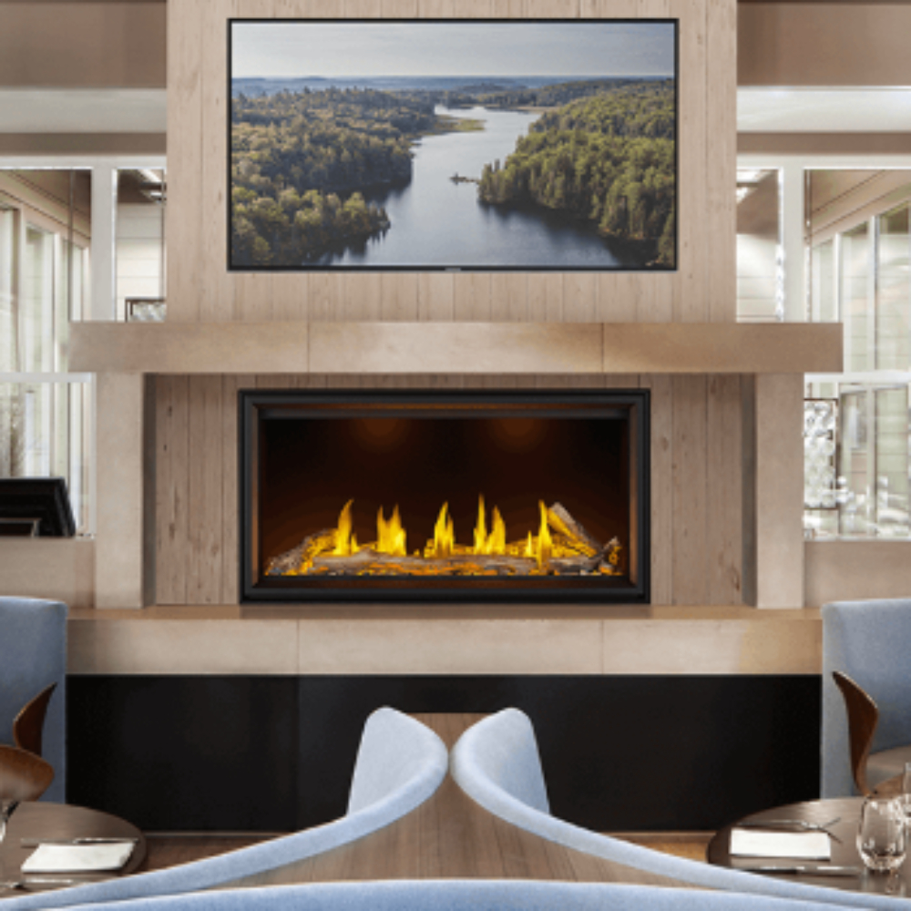 Napoleon TLV50N Tall Linear Vector 50 Direct Vent Nat-Gas Fireplace with Electronic Ignition