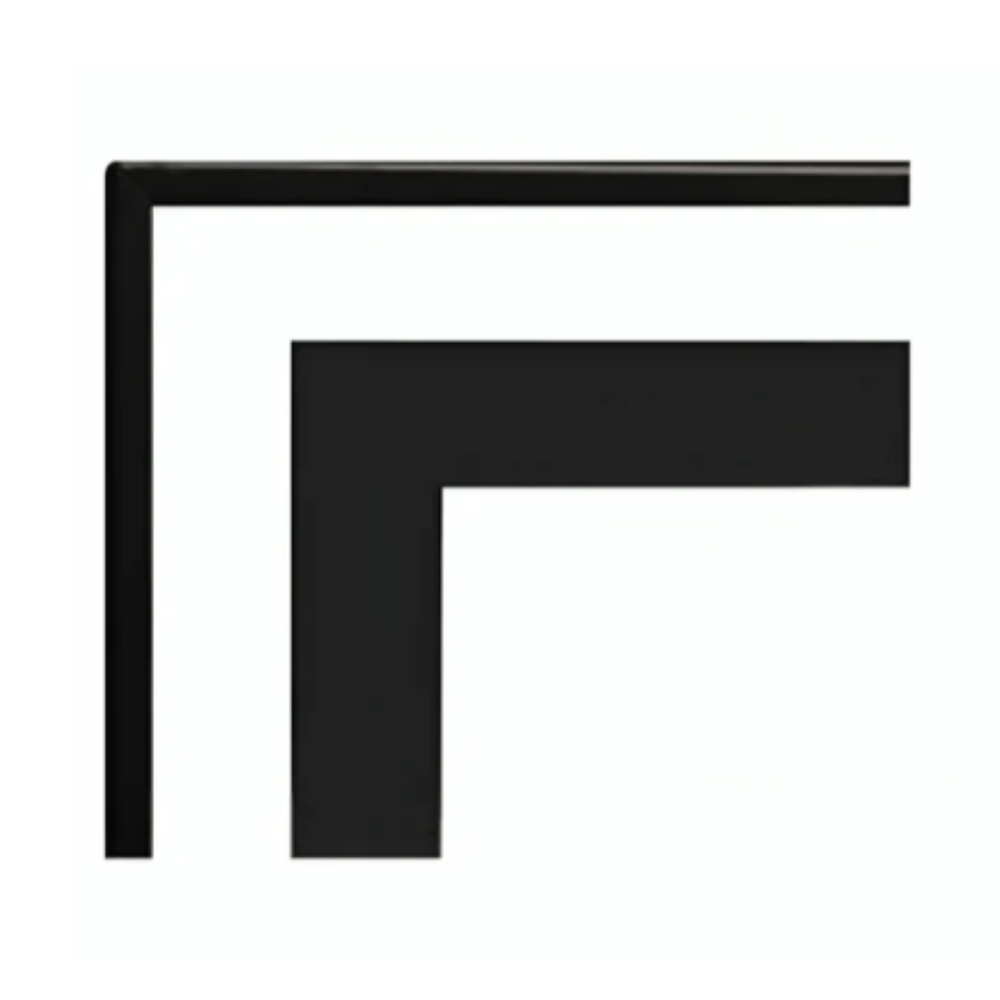 Empire DF361VBL Matte Black .75-inch Beveled Frame