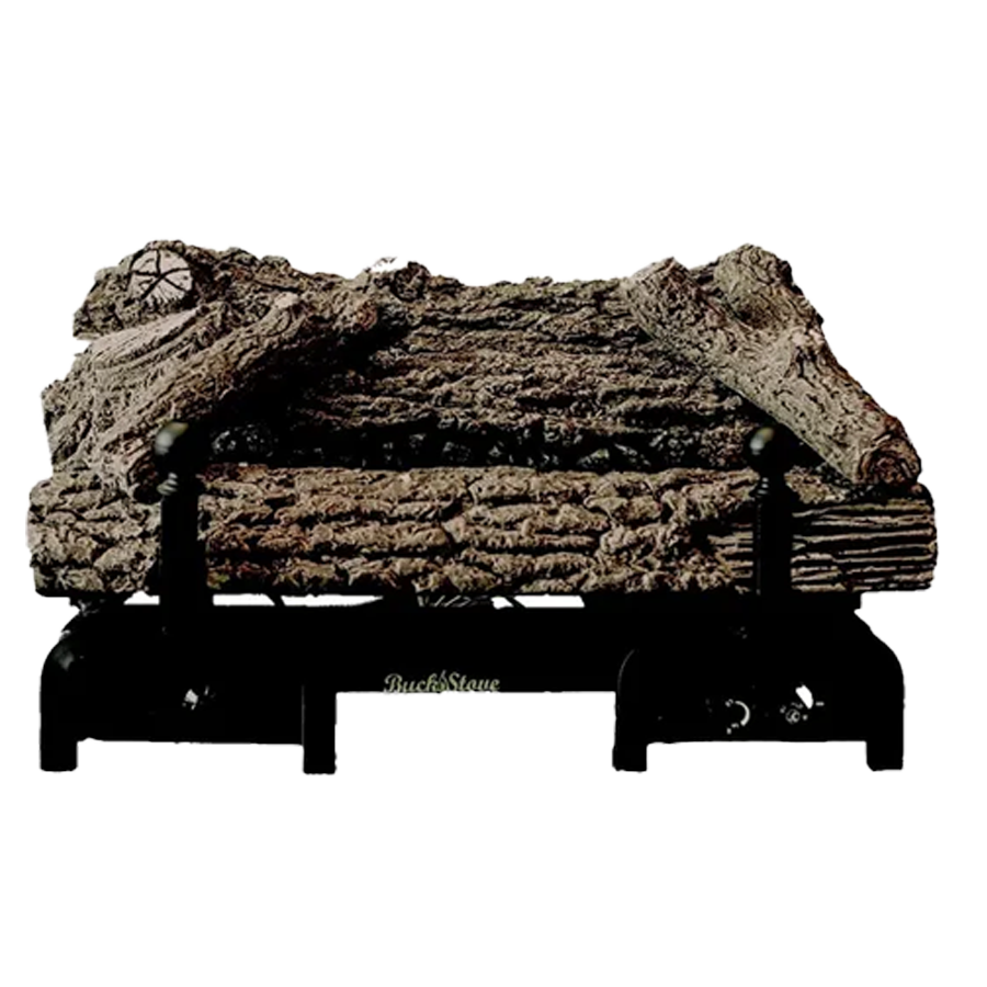 Buck Stove GLCR24MVLP CR24 24" Ceramic Propane Gas Logset w/Remote