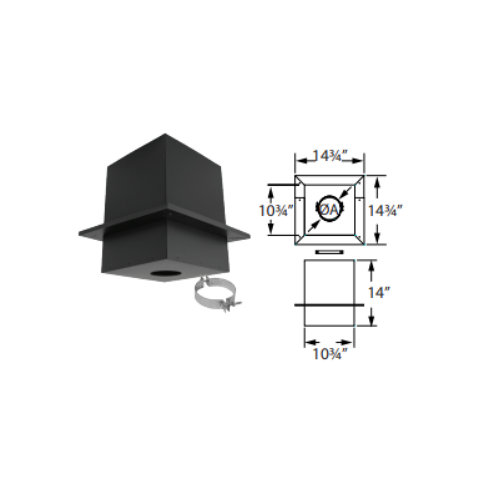 Duravent 4PVP-CS 4 PV Cathedral Ceiling Support Box