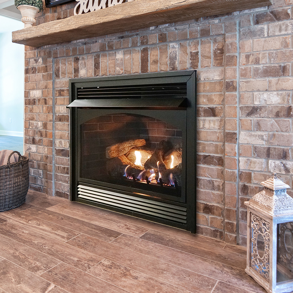 Empire VFPA36BP31LP Vail Premium Vent-Free 36" Propane Fireplace W/MV Slope Glaze Burner & Blower