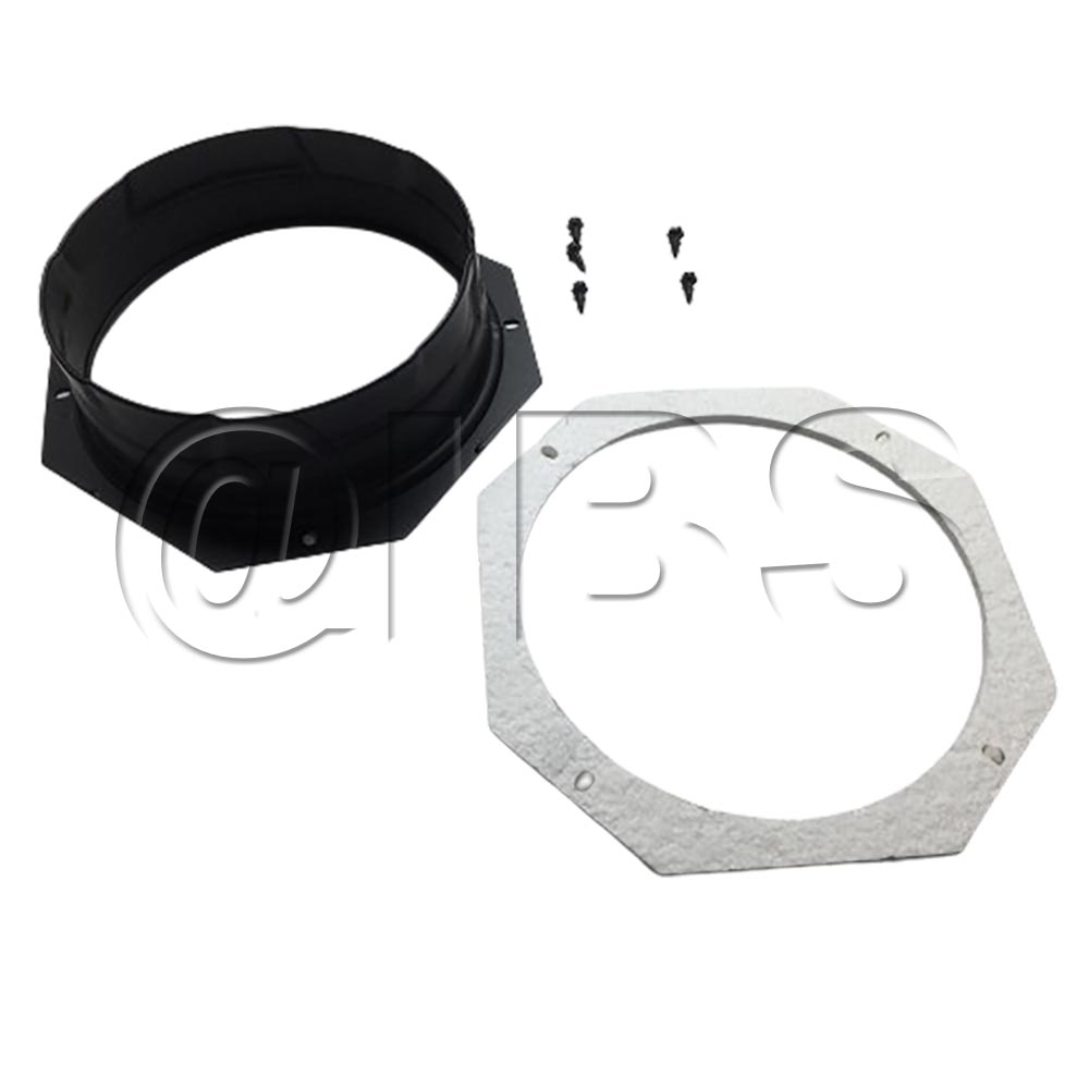 Monessen STOVEDV-BK Stove collar for DuraVent pipe - Black