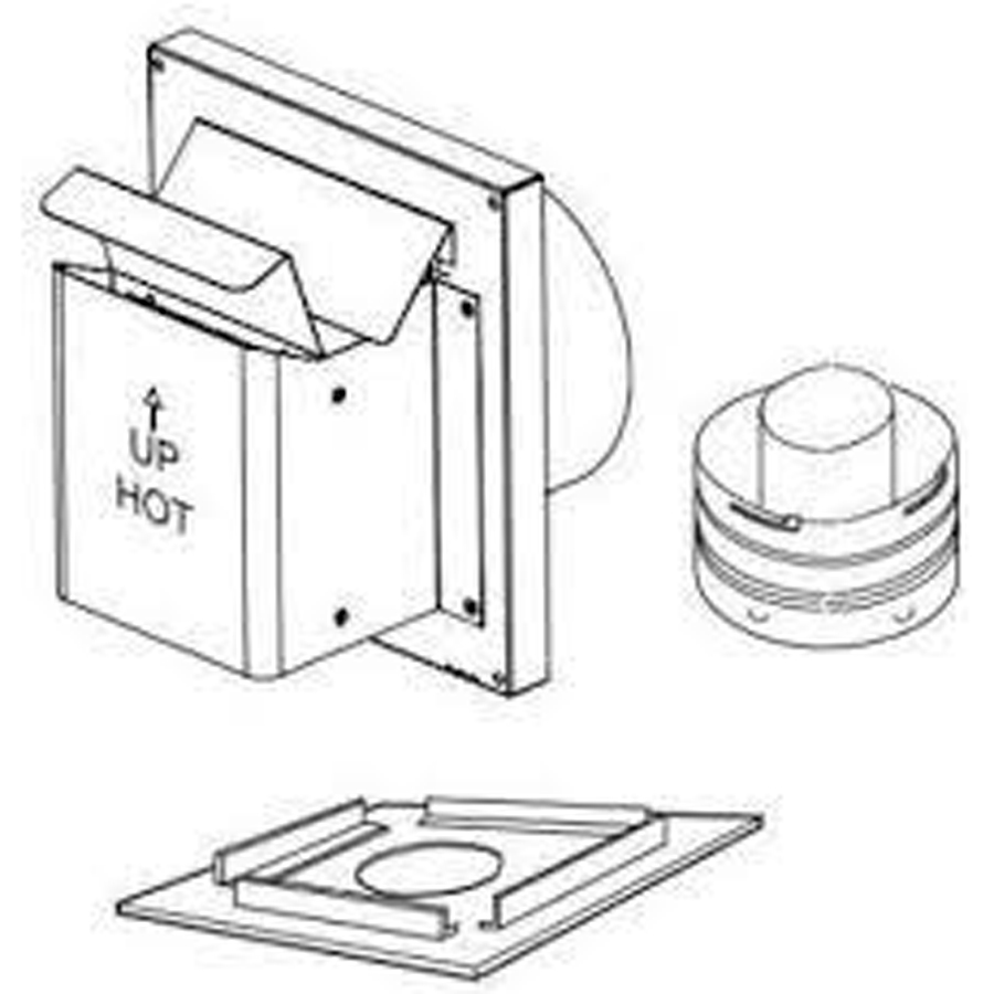 IHP Superior SF-HTSS Horizontal Termination - Small Square for Flex Vent 94L09