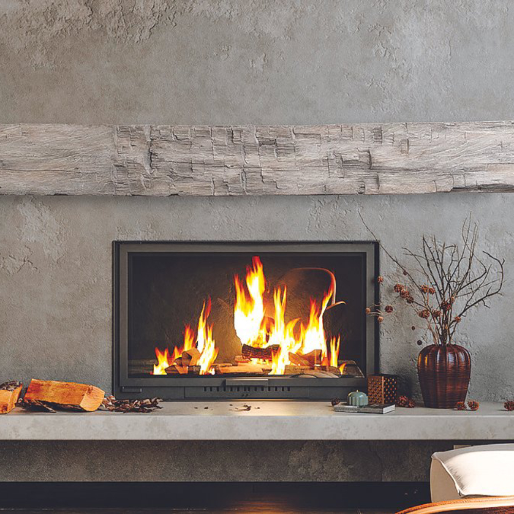 Lexington Hearth 7279 FH-6-LH-WG Farmhouse 6' Weathered Grey Beam Mantel