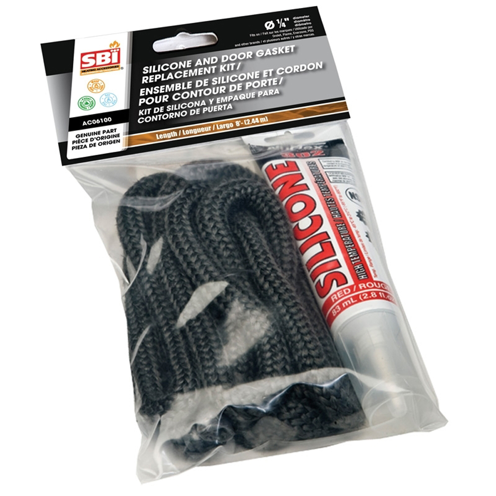 Osburn AC06100 Silicone And 1/4'' X 1/2'' X 8' Black Gasket